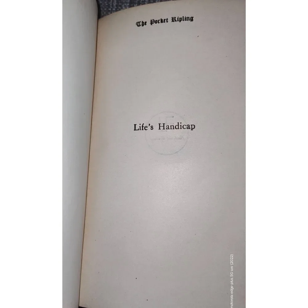 Life's Handicap Being Stories of Mine Own People by Rudyard Kipling 1916 HC